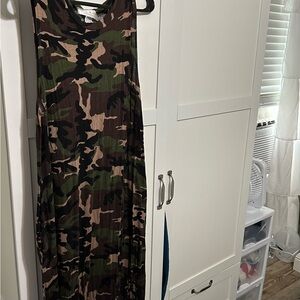 Love Kuza Camouflage V-Neck Top